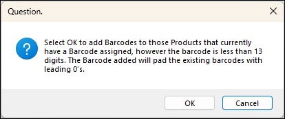 Add Padded Barcodes