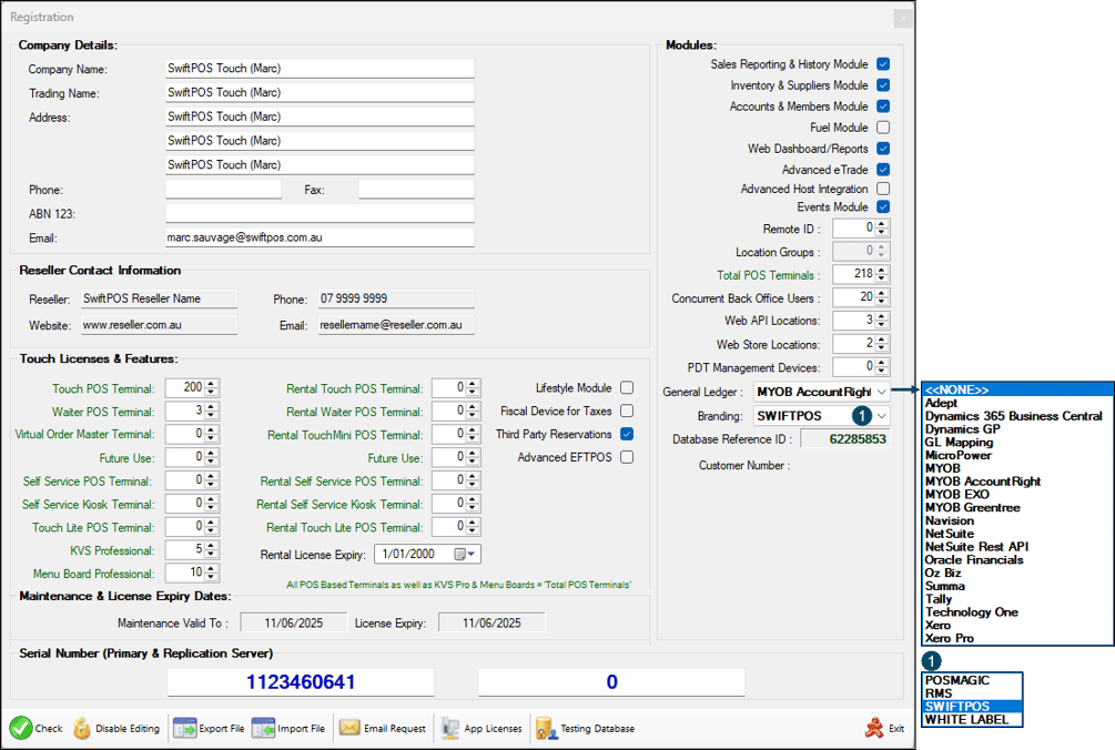Register Program Software Registrations