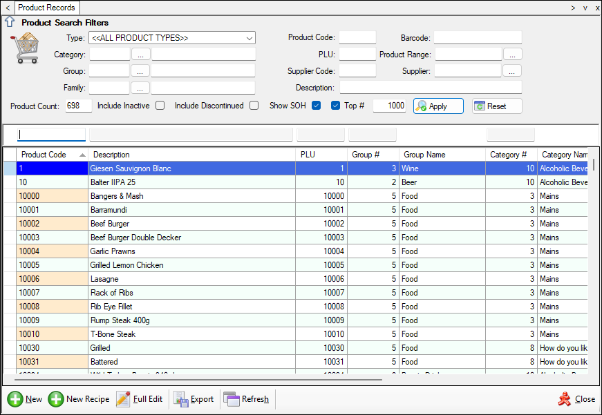 Product Records