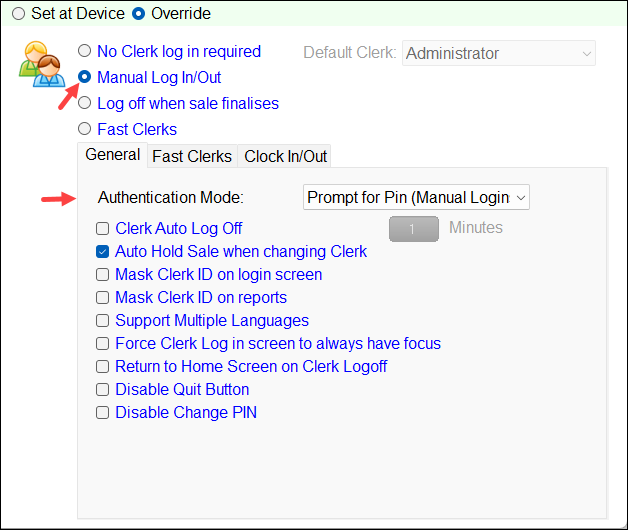 Configure Touch Settings In Back Office