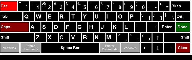 Touch Keyboard Section