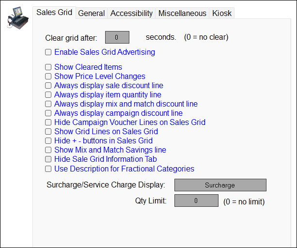 Sales Screen