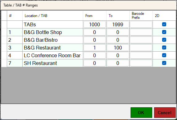 Set Range Table Table Ranges