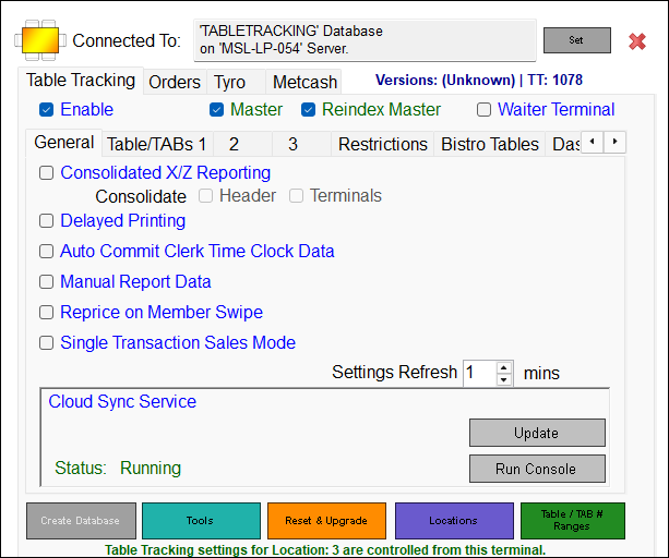 Table Tracking